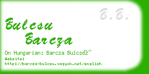 bulcsu barcza business card
